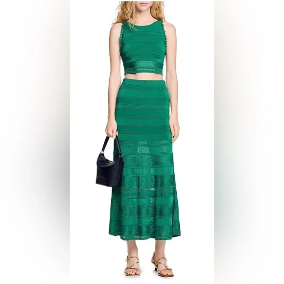 SANDRO Women's Maxi Decorative Knit Skirt